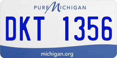 MI license plate DKT1356