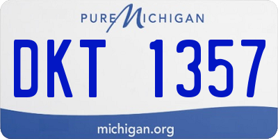 MI license plate DKT1357