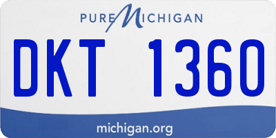 MI license plate DKT1360