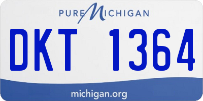 MI license plate DKT1364