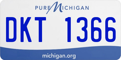 MI license plate DKT1366