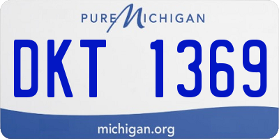 MI license plate DKT1369