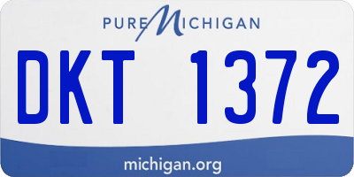 MI license plate DKT1372