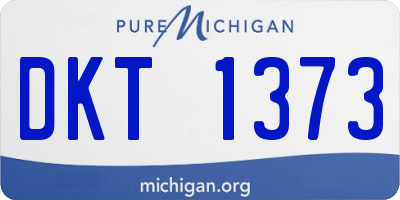MI license plate DKT1373