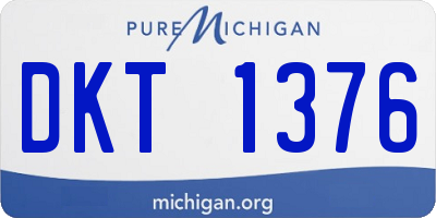 MI license plate DKT1376