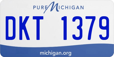 MI license plate DKT1379