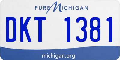 MI license plate DKT1381