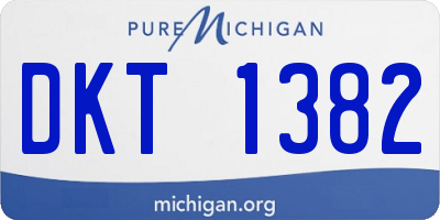 MI license plate DKT1382