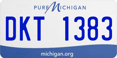 MI license plate DKT1383