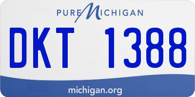 MI license plate DKT1388