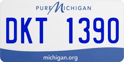 MI license plate DKT1390