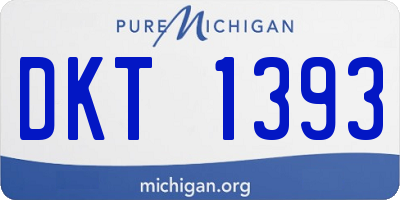 MI license plate DKT1393