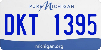 MI license plate DKT1395