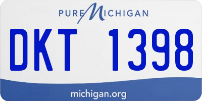 MI license plate DKT1398