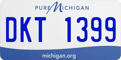 MI license plate DKT1399