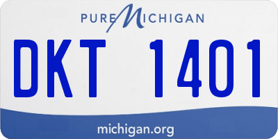 MI license plate DKT1401