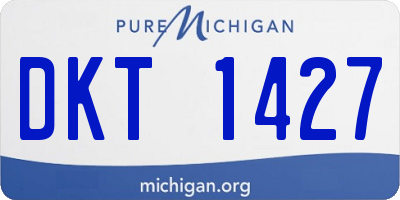 MI license plate DKT1427