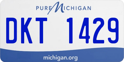 MI license plate DKT1429