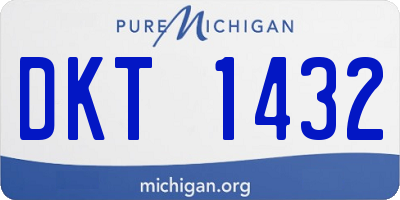 MI license plate DKT1432