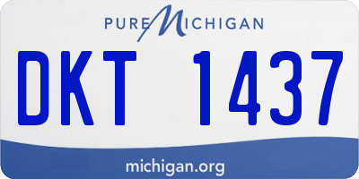 MI license plate DKT1437