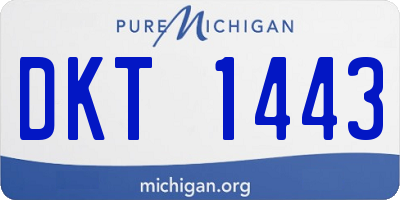MI license plate DKT1443