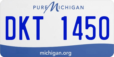 MI license plate DKT1450