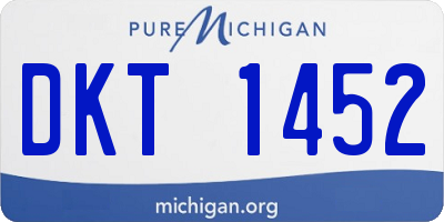 MI license plate DKT1452