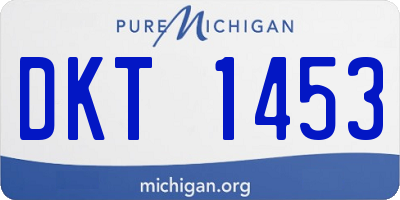 MI license plate DKT1453