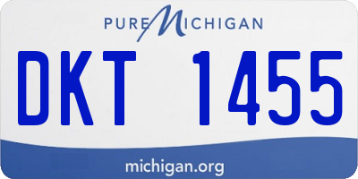 MI license plate DKT1455