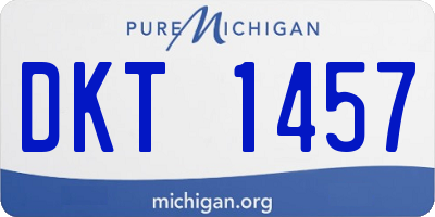 MI license plate DKT1457