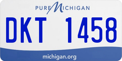 MI license plate DKT1458