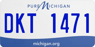 MI license plate DKT1471