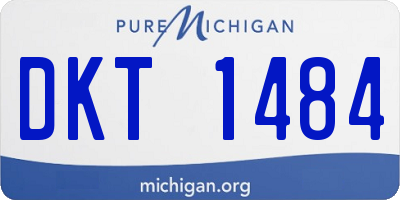 MI license plate DKT1484
