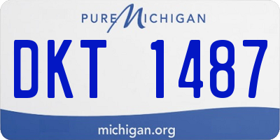 MI license plate DKT1487