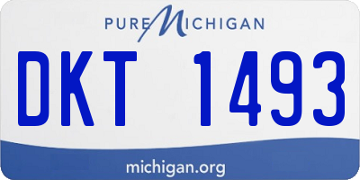 MI license plate DKT1493