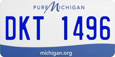 MI license plate DKT1496