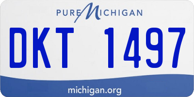MI license plate DKT1497