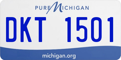 MI license plate DKT1501