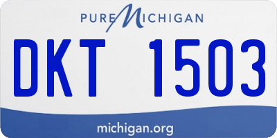 MI license plate DKT1503