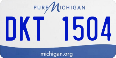 MI license plate DKT1504