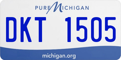 MI license plate DKT1505