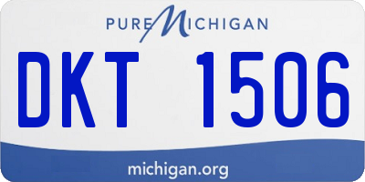 MI license plate DKT1506