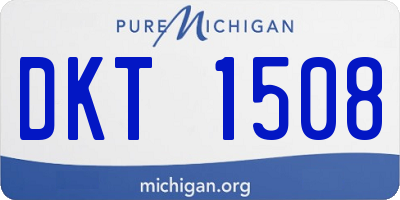 MI license plate DKT1508