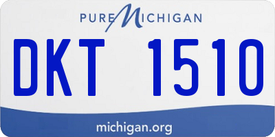 MI license plate DKT1510