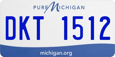 MI license plate DKT1512