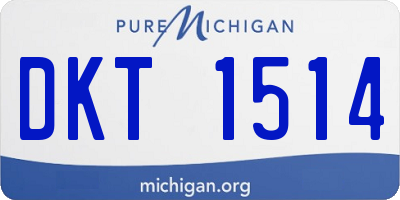 MI license plate DKT1514