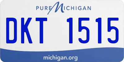 MI license plate DKT1515