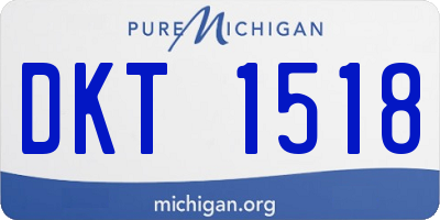 MI license plate DKT1518