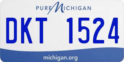 MI license plate DKT1524