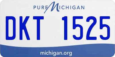 MI license plate DKT1525